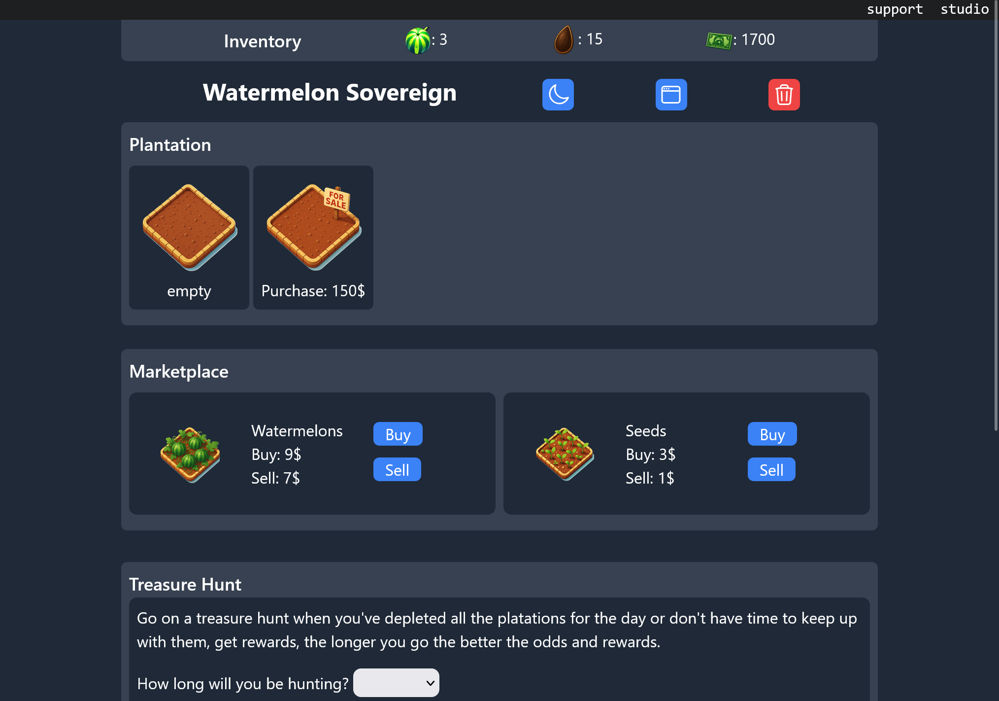watermelon sovereign — plantation view